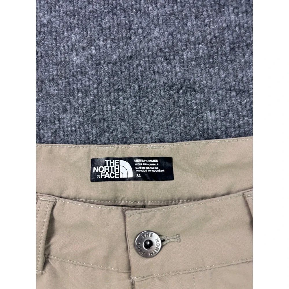 The North Face Pants Mens 34 Tan Khaki Nylon Stretch Hiking Outdoor Regular